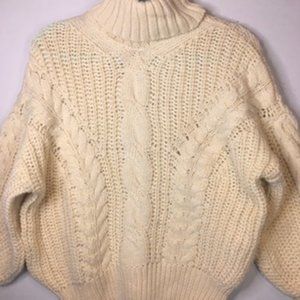 ASOS Chunky Oversized Turtleneck Sweater Beige